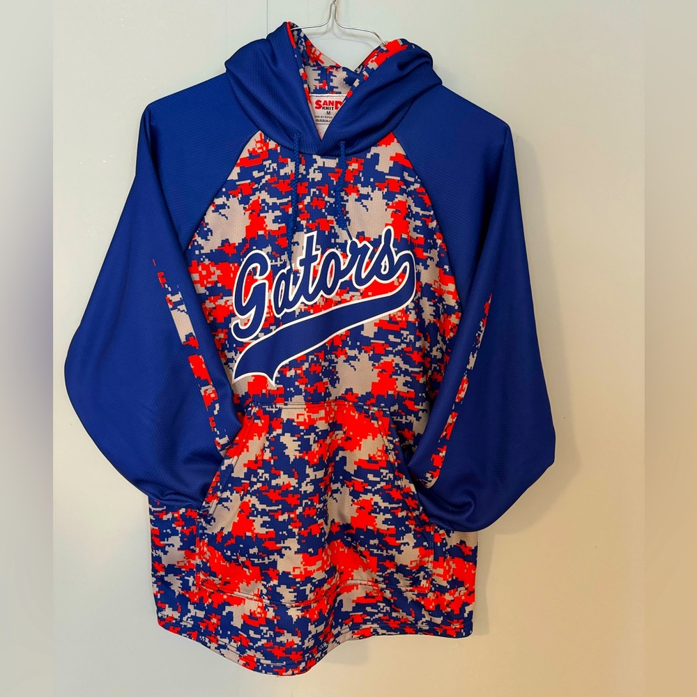 Mens Sandknit Gators Hoodie, Size Medium. Blue/Orange Gators!!